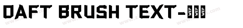 Daft Brush Text字体转换